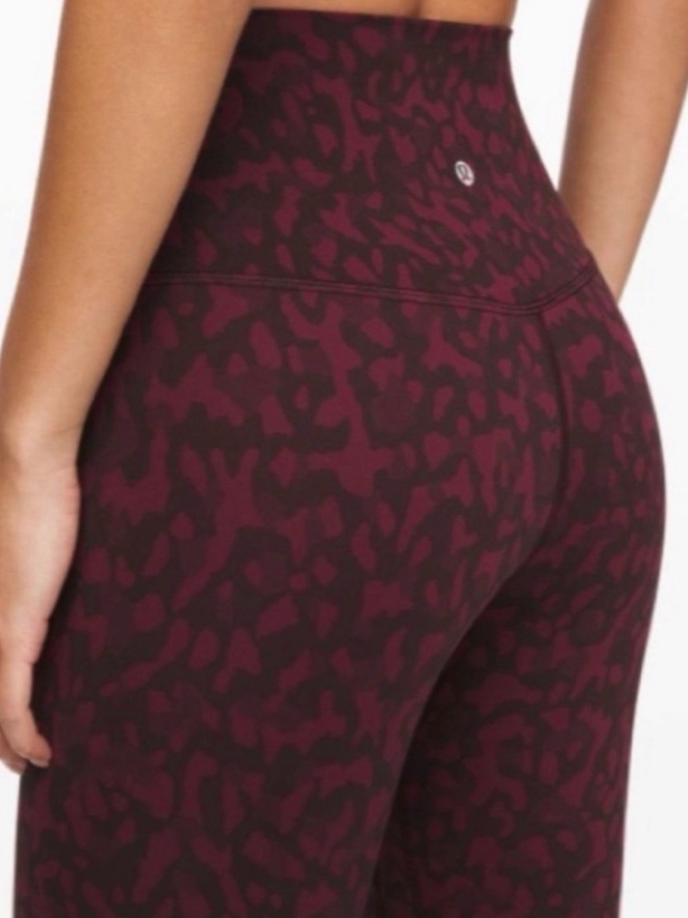 lululemon  Align wunder train adobe formation Plum Leopard Print 21”